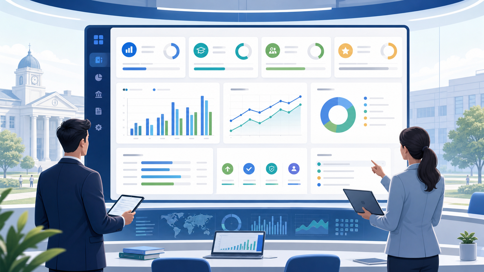 Ilustrasi dashboard monitoring IKU